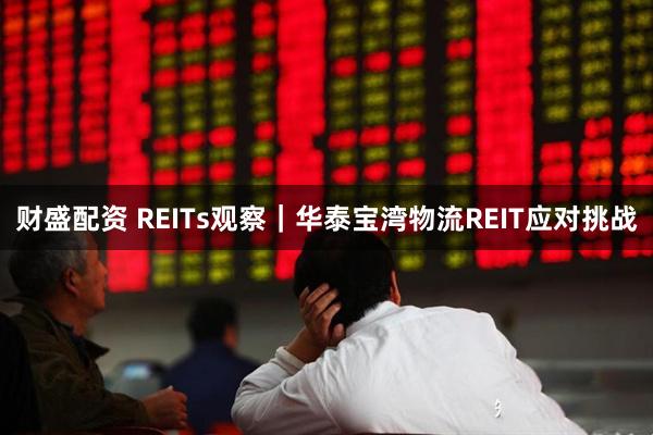 财盛配资 REITs观察｜华泰宝湾物流REIT应对挑战